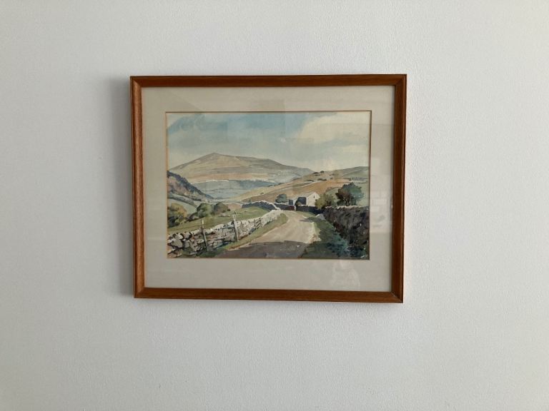 1948 Walter Horsnell watercolour The Road to Buckden, Langstrothdale