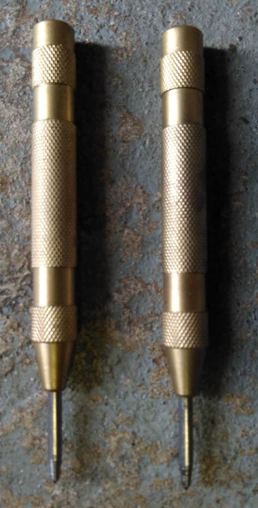 Pair of Automatic Centre Punches – Brass Body, Good Condition