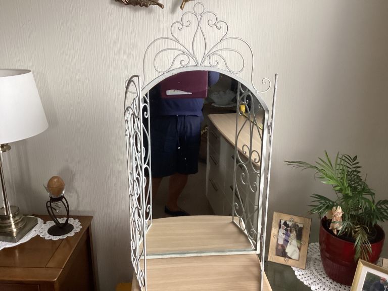 Wrought iron dressing table mirror 