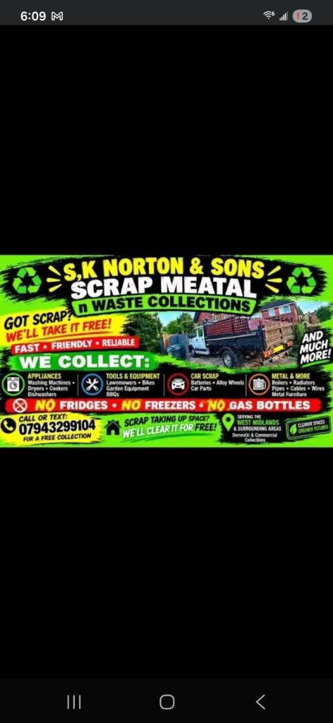 FREE SCRAP METAL COLLECTION AND WASTE REMOVAL SERVICES 