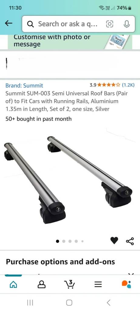 Car roof bars NEW