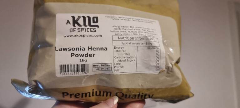 Lawsonia Henna Powder (half kg) - for hair dye, temporary tattoo, etc