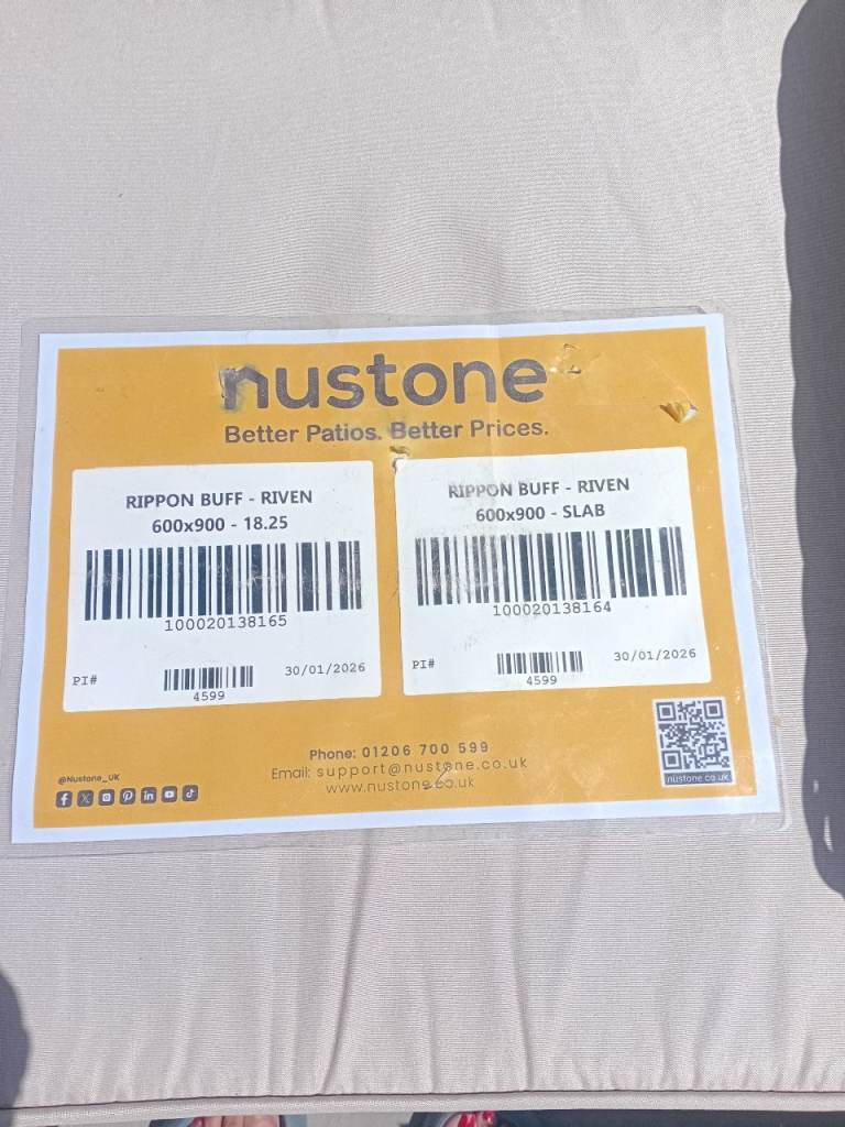 Nustone Rippon Buff Riven Paving Slabs (NEW)
