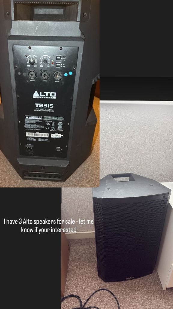 Alto Ts315 professional speakers 2000 watts