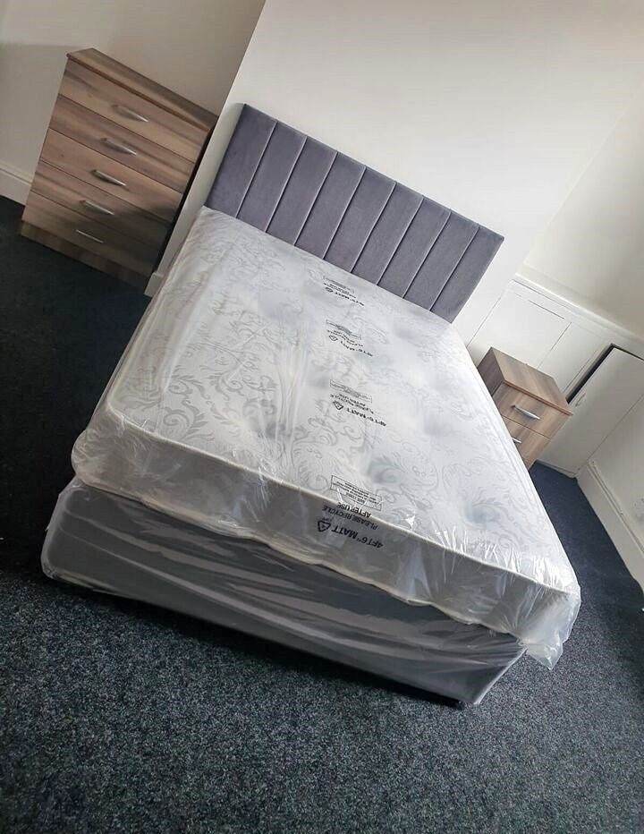 Brand new  Double & King Size Storage Divan Bed With Drawers – Clearance Sale Price 🏷️