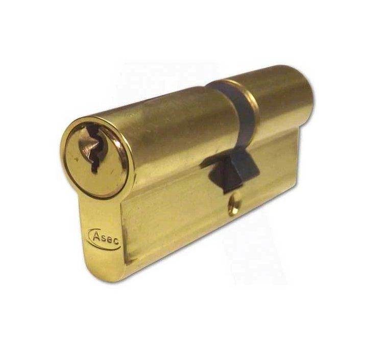 5 Pin Euro Cylinder Door Lock 100mm 50-50mm Polished Brass Finish UPVC Composite 