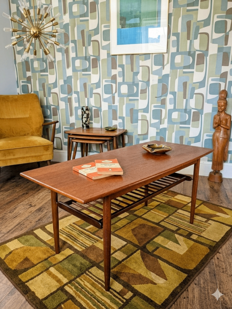 Danish Teak Coffee Table Vintage Retro Mid Century Delivery Available 
