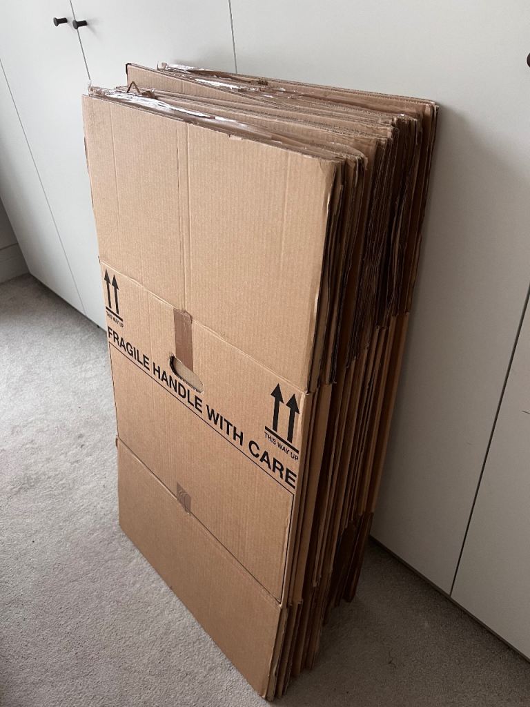 13+ XL cardboard moving boxes