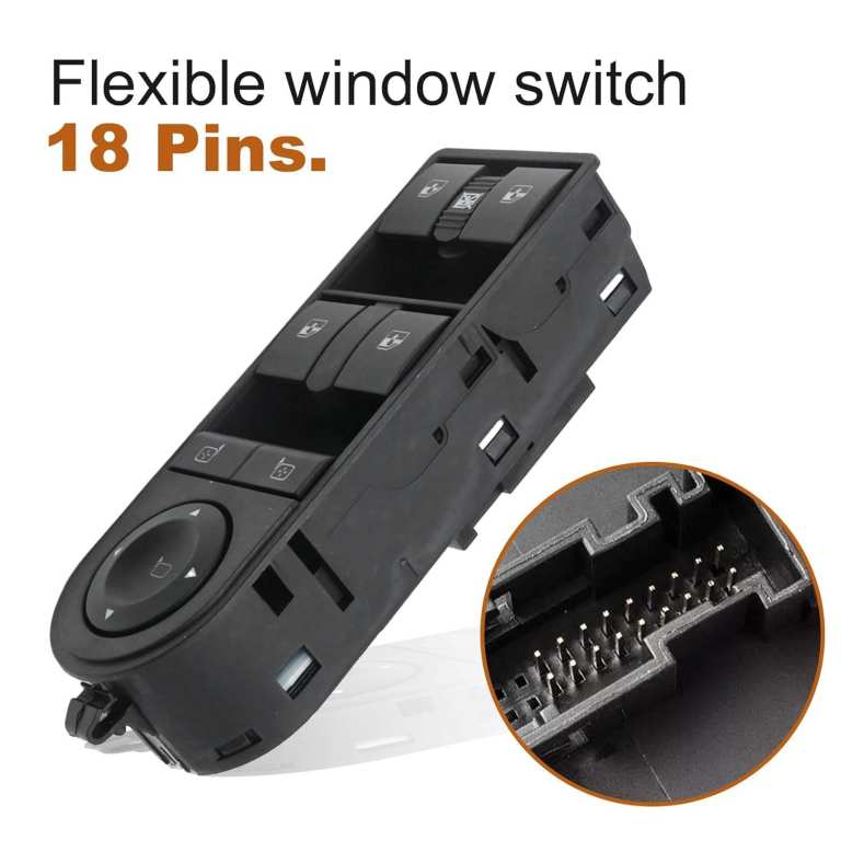 Front Right Door Electric Window Switch for Vauxhall Astra Zafira