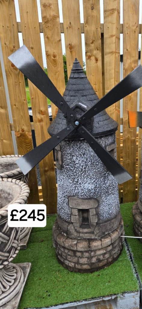 Large concrete garden ornaments windmills