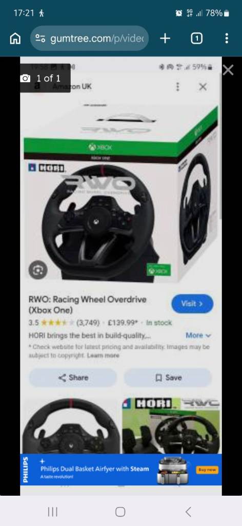 Racing wheel with pedals