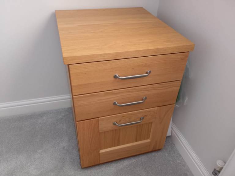 Oak Filing Cabinet with Drawers