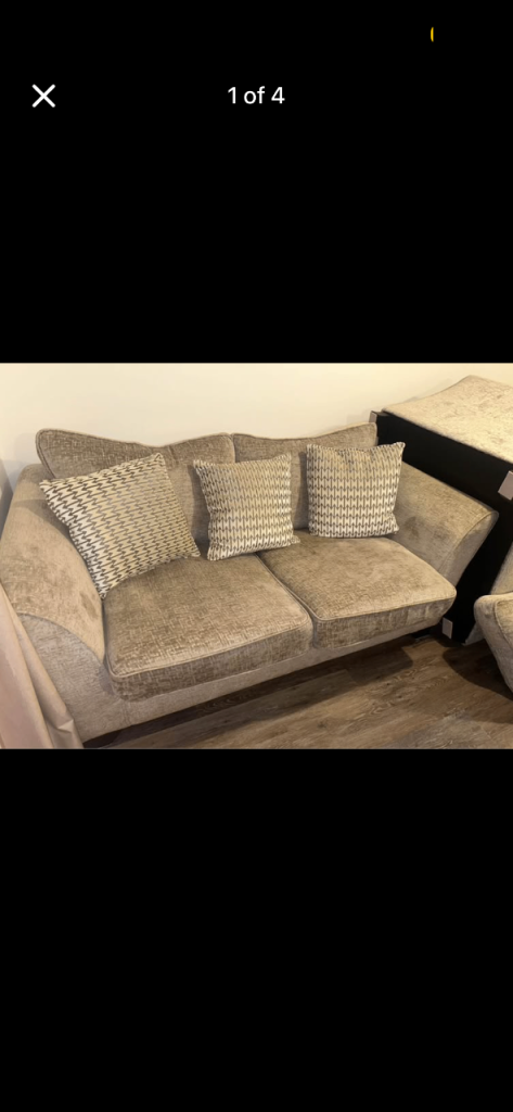 Two seated sofa and large chair 