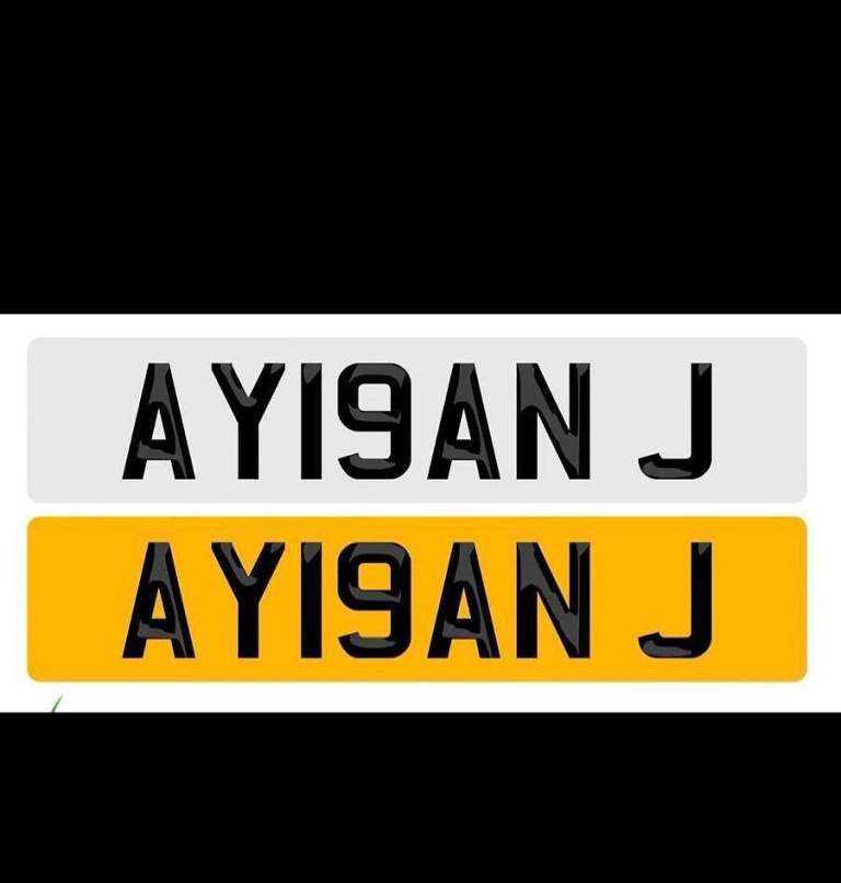 Ayaan j number plate