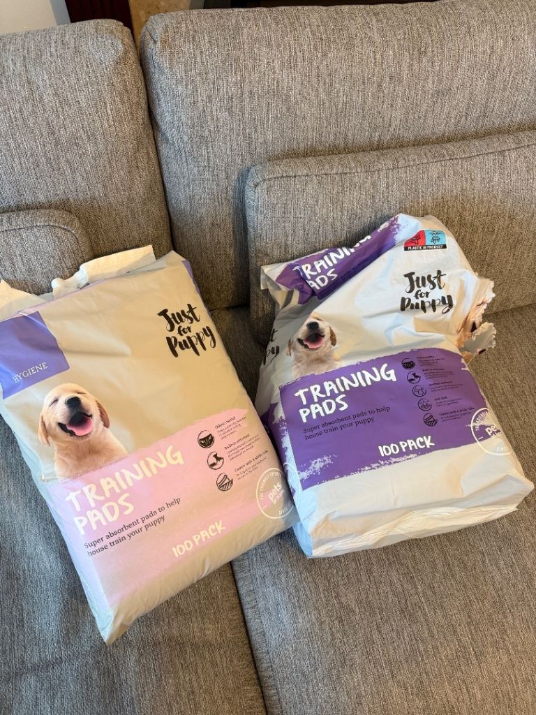 Pack and a half of puppy pads 