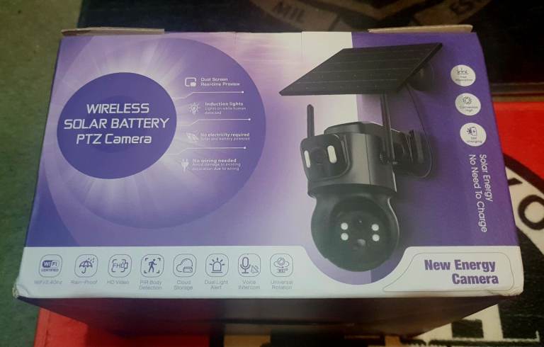 image for CCTV 4K 8MP Wifi Solar Camera Dual Lens Dual Screen CCTV Camaras PIR Human Detection Night Vision