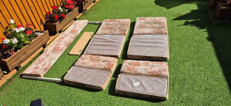 Bunk bed with cushions for camper caravan motorhome boat.