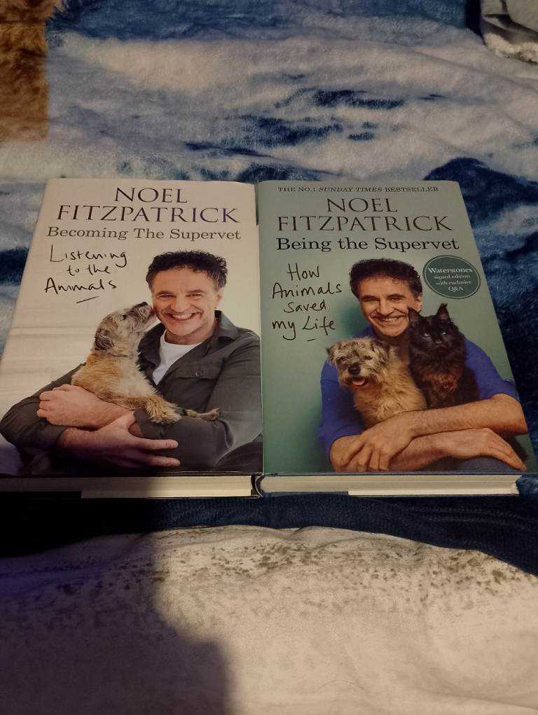 2 x hardback books from the supervet Noel Fitzpatrick one signed 