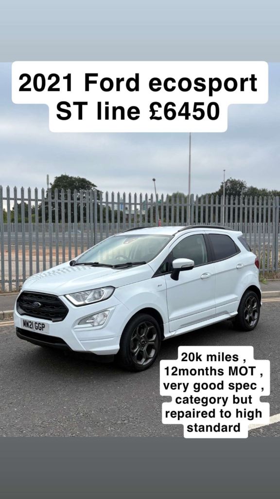 2021 Ford ecosport ST line 1.0L eco boost 20k miles 