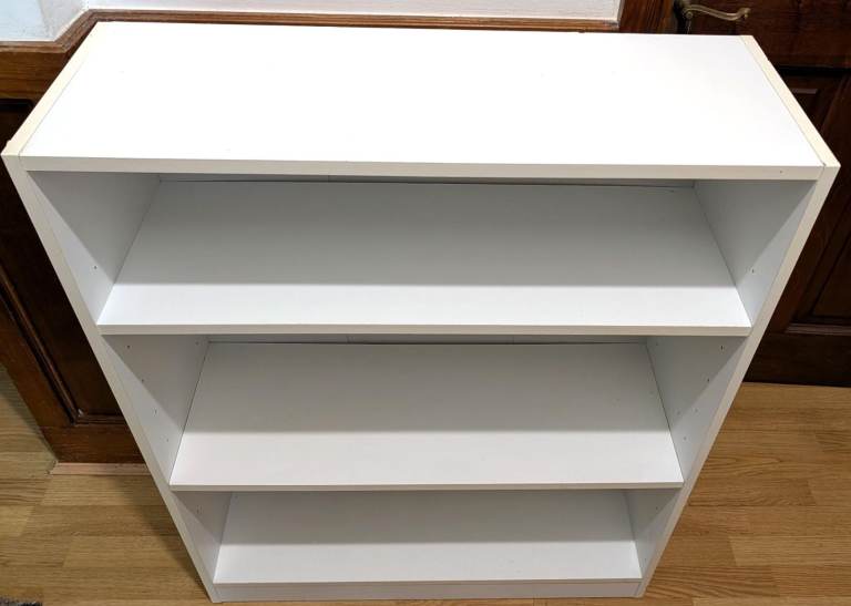 image for Book case / shelves WHITE 78cm (wide) x 29cm (deep) x 92cm (high)