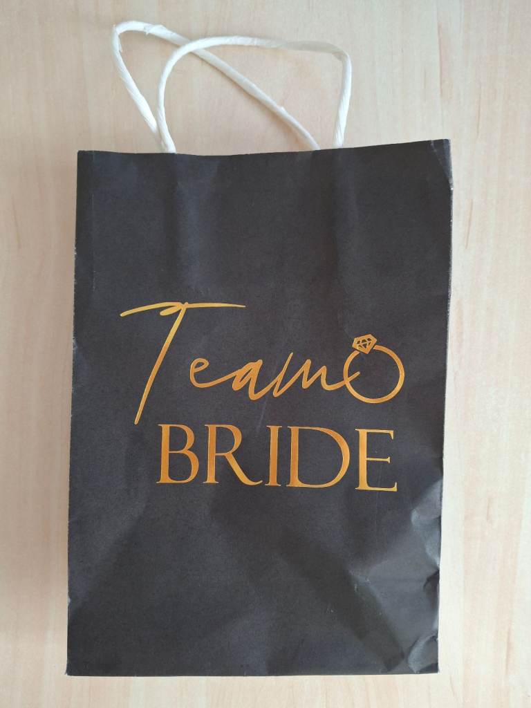Black & Gold 'Team Bride' Hen Party Bag. 