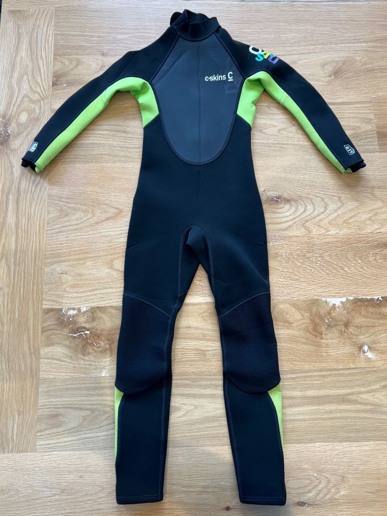 C-Skins Youth Element 3mm 2mm Back Zip Black Steamer Full Wetsuit: MS
