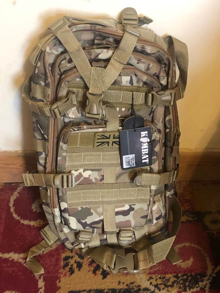 Kombat UK Stealth Pack/ Rucksack 25L Litre Bag, Camo / Brand New With Tags