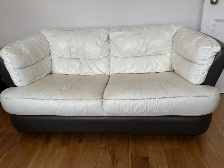 Leather Two seater sofa & Recliner Chair