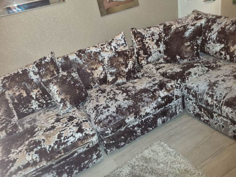 Cow hide velvet sofa 