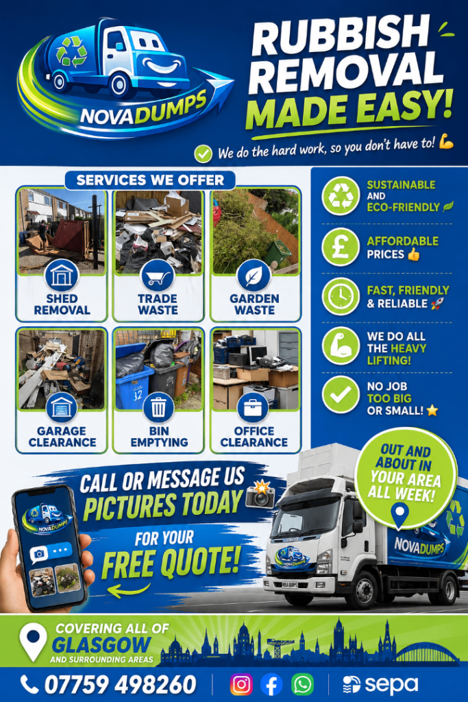 RELIABLE RUBBISH REMOVAL - HOUSE/GARAGE/GARDEN CLEARANCE - BINS EMPTIED - COUCH/MATTRESS UPLIFT