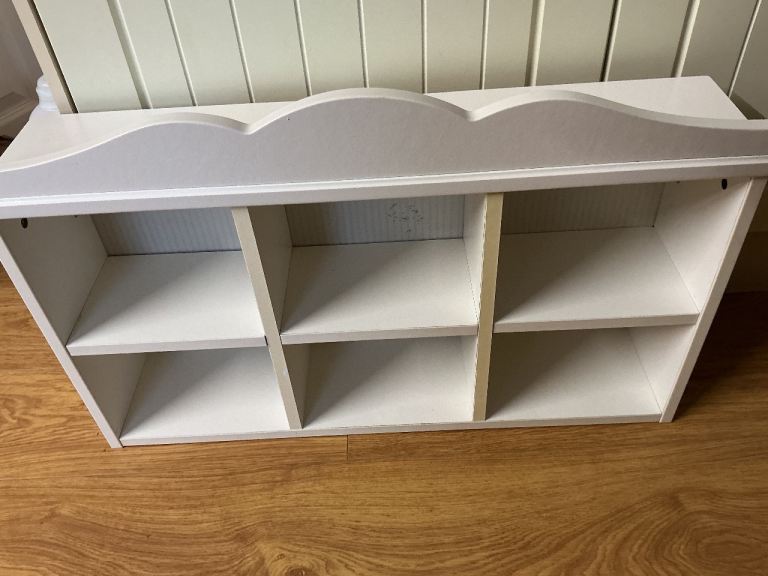 image for IKEA White Wooden Wall Shelves. 