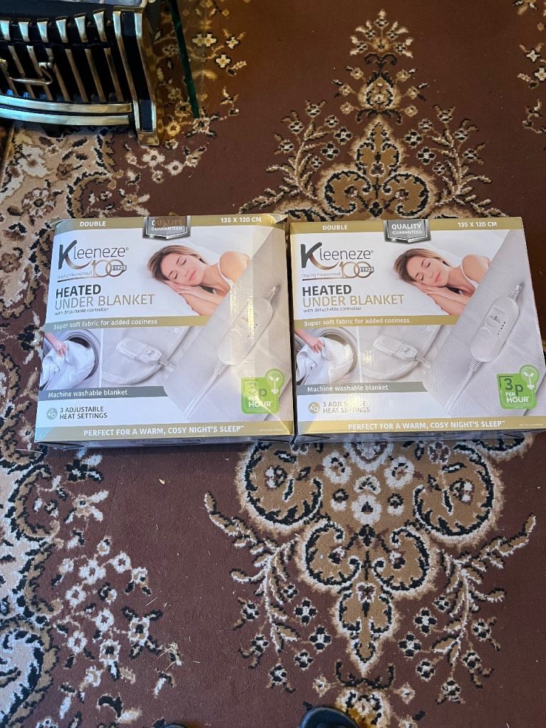 NEW Kleeneze Heated Under Blankets - Twin Pack