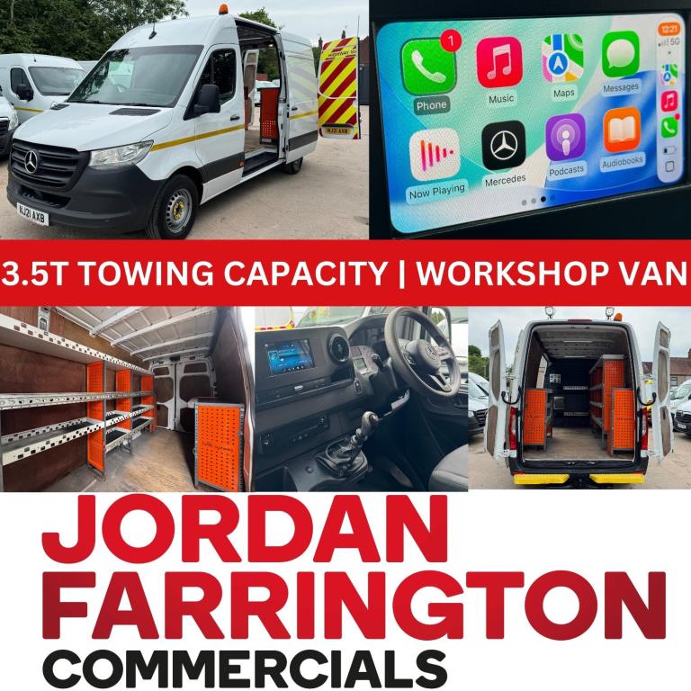 2021 '21reg' MERCEDES BENZ SPRINTER 317 RWD WORKSHOP VAN 3.5 TON TOWING CAPACITY