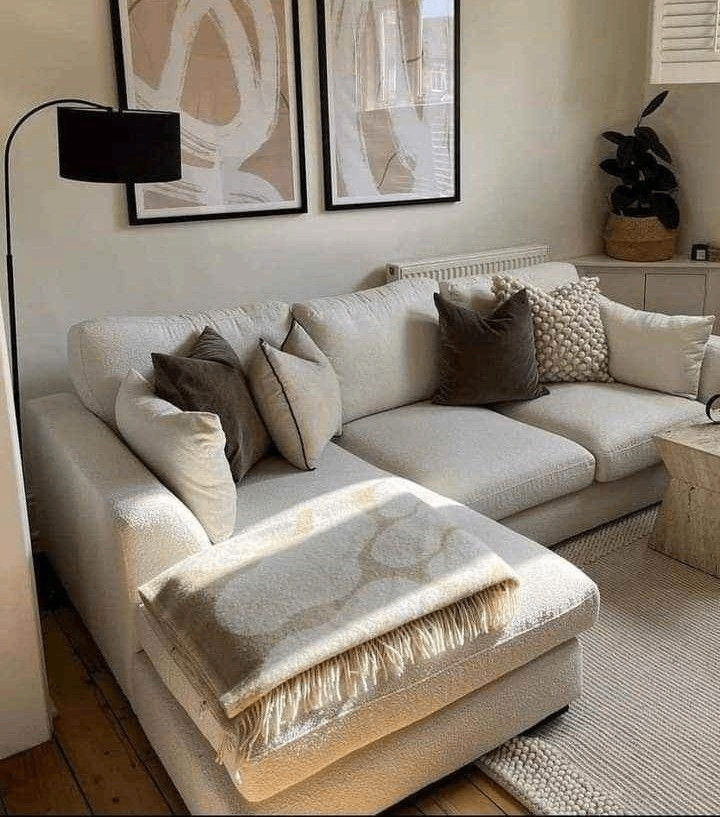 10% WEEKEND DISCOUNT = = = New 4 Seater Corner Sofa Cream Color Brand New Cash On Delivery Order Now