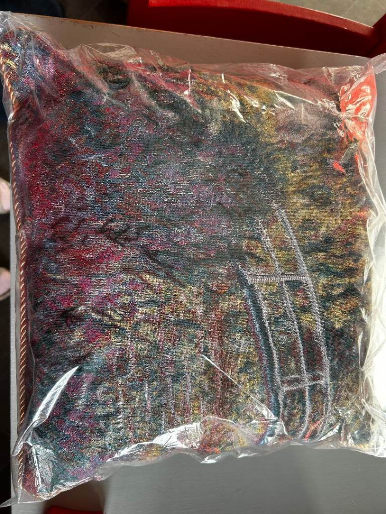 Monet Garden at Giverny Cushion 50 x 50cm, good condition