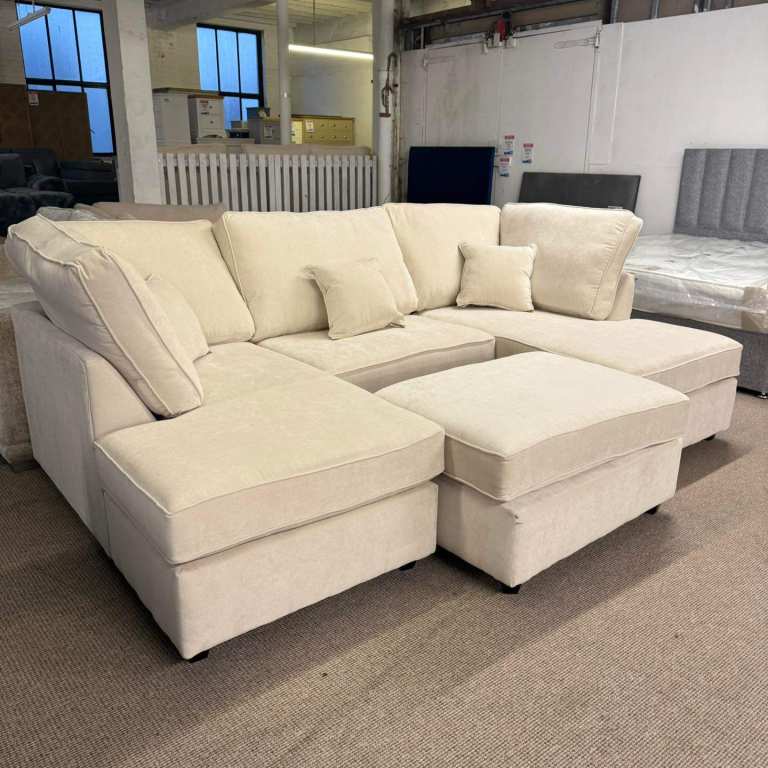 🏠 Modern Brand New U Shape Corner Sofa & 3+2 Seater Real Leather Set 25% OFF Cash On Delivery