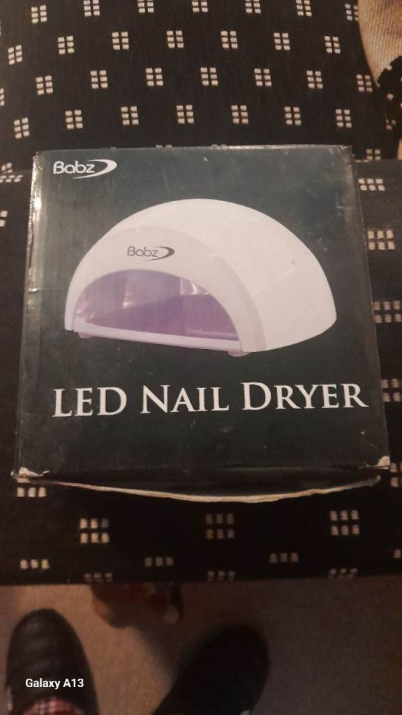 LED nail dryer and selection of used nail varnish make up etc