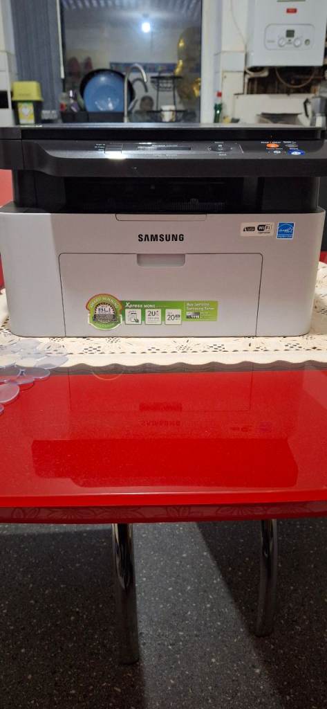 Samsung Xpress M2070W Wireless Laser Printer Scanner Copier - New 1800pg Toner + Cables