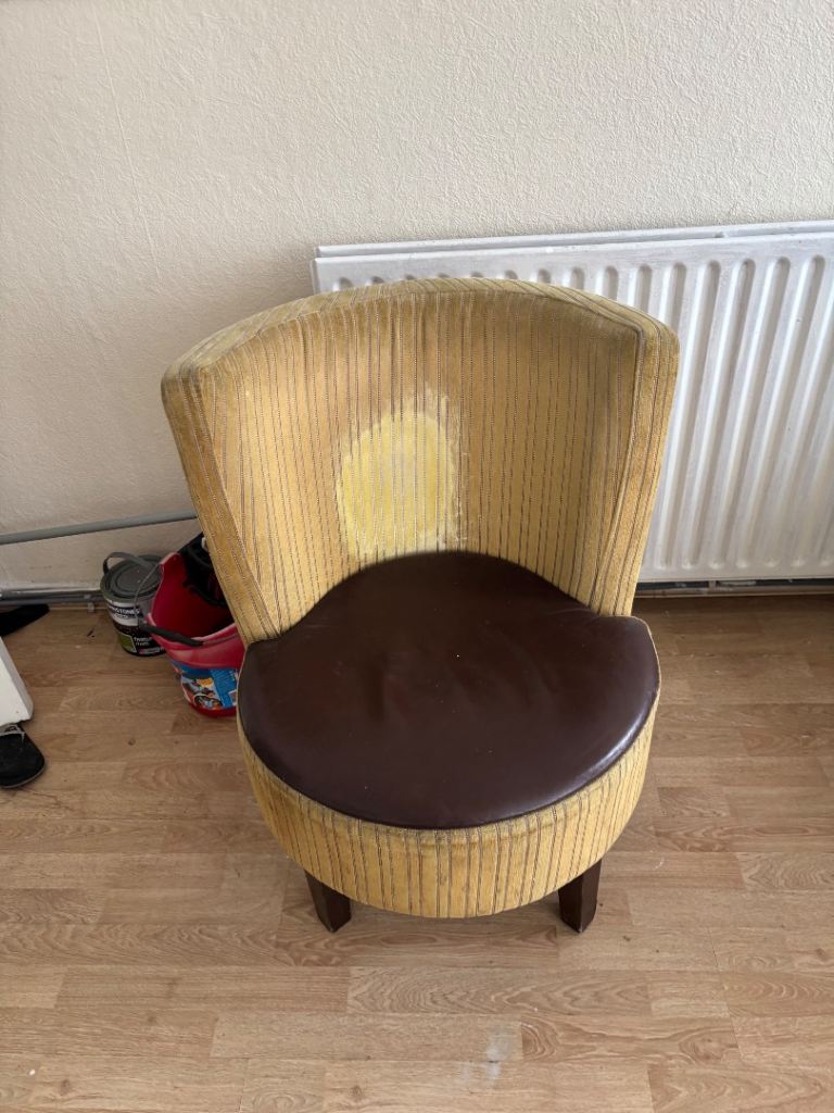 Leather Armchair & Occasional Tub Chair - Great Project Pieces!