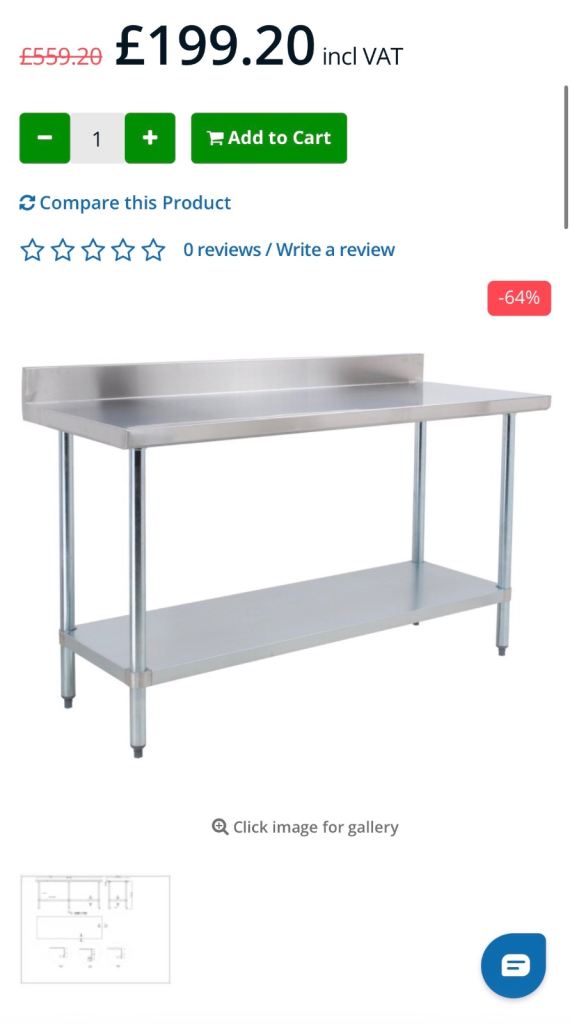 I have loads os stainless steel tables good quality heavy duty 
