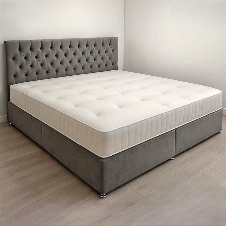 Hot Offer 🛏️ Luxury 6FT Super King Divan Bed + Mattress 25% OFF Limited Offer Booking Now **