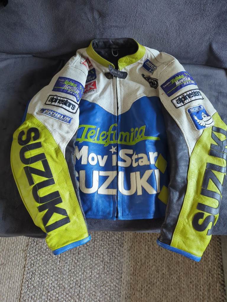 Leather Suzuki branded jacket 
