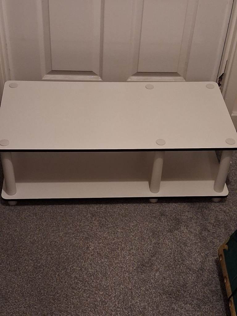 White Coffee Table / TV Stand – Good Condition