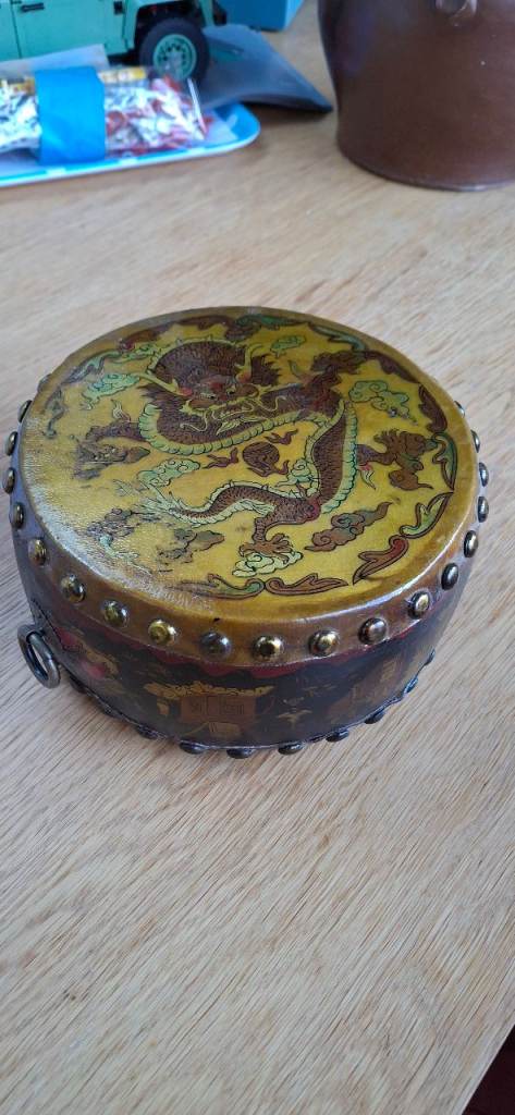 Hand Painted Chinese Tack Head Drum
