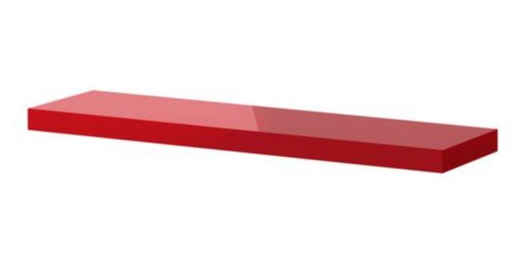 2 x IKEA LACK Wall Shelf Red - 110cm