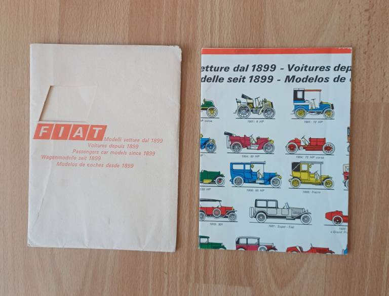 Vintage Fiat Cars Poster A3