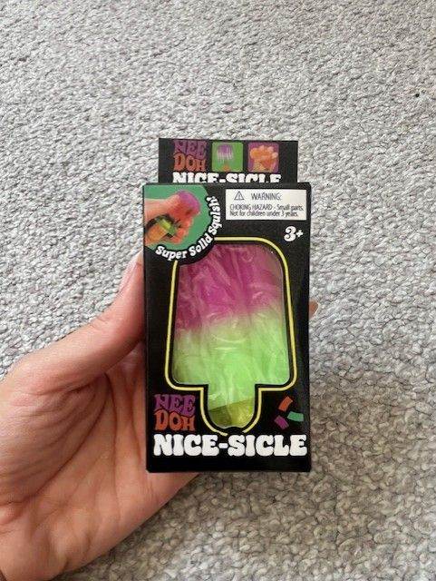 NeeDoh Nice-Sicle sensory squeeze toy Pink and Green IceLolly 