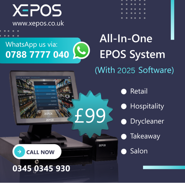  £99 BRAND NEW All in One XEPOS Salon System - EPOS Till Hair Nail Tanning Beauty Barber