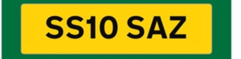SS10SAZ personalised reg