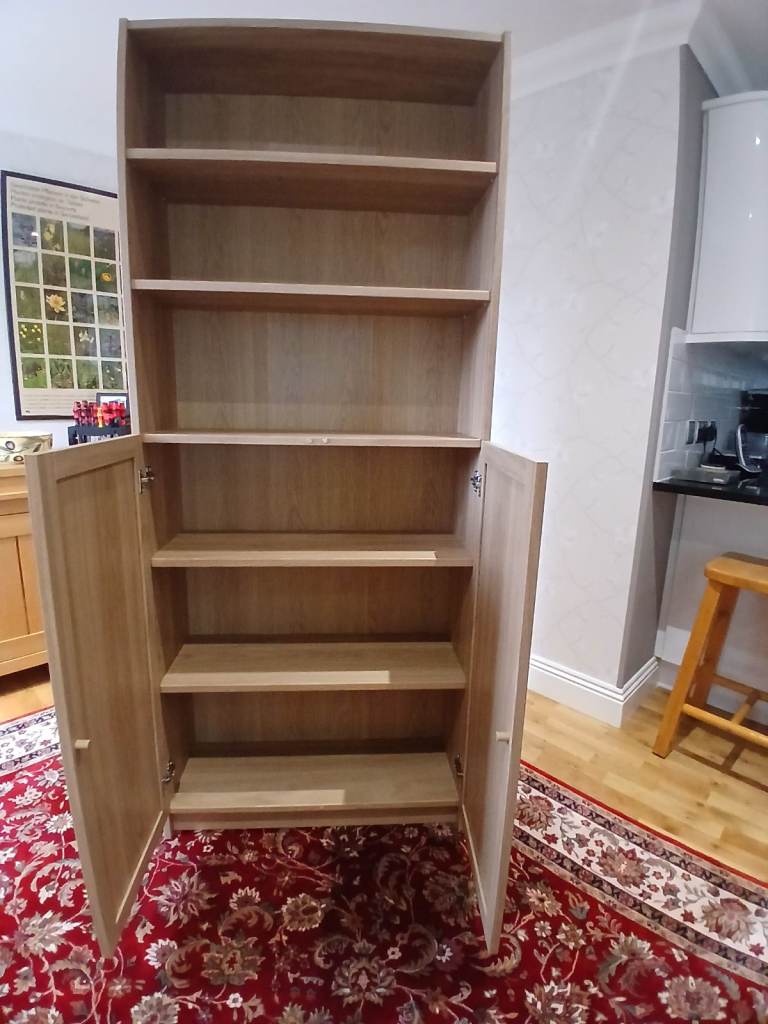 IKEA Billy oak effect bookcase with doors